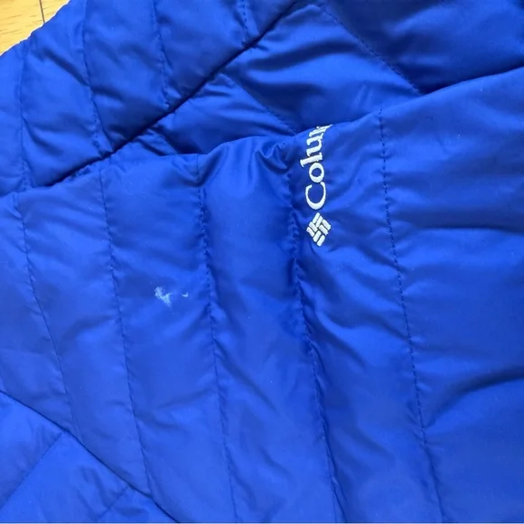 Columbia Puffer Jacket Large Blue Full Zip Coat Pockets Thermal Coil Women’s - Picture 12 of 14